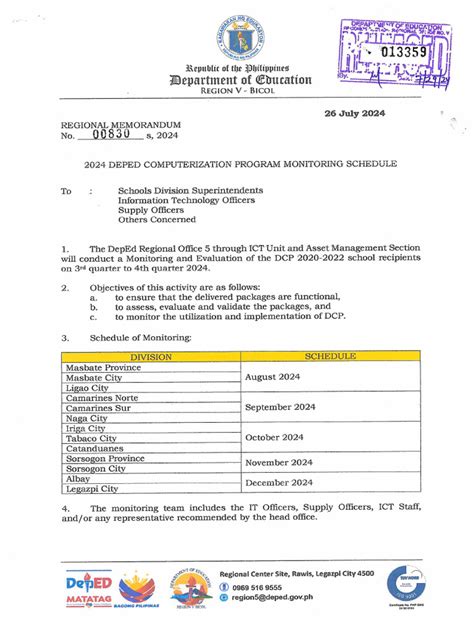 RM. 020 s., 2020 : DEPED COMPUTERIZATION .